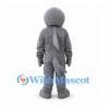 Shark Mascot Costume in Gray with White Belly and Pointed Teeth
