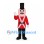 Toy Soldier Mascot Costume with Red Jacket and Tall Black Hat