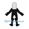 Bald Eagle Mascot Costume in Black with White Head and Yellow Beak