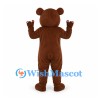 Bear Mascot Costume in Brown with Cream Belly and Pink Paw Pads