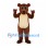 Bear Mascot Costume in Brown with Cream Belly and Pink Paw Pads