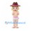 Baby Mascot Costume with Brown Cowboy Hat and White Diaper