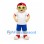 Boy Mascot Costume with Red Cap and Green Glasses