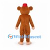 Monkey Mascot Costume in Brown with Red Fez Hat