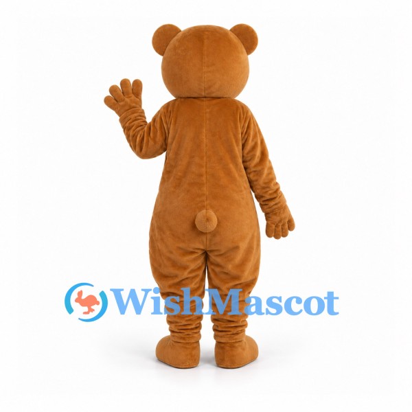 Bear Mascot Costume in Tan with Gray Belly