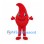 Blood Drop Mascot Costume in Red with Smiling Face