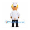 Bull Chef Mascot Costume with White Coat and Tall Hat