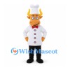 Bull Chef Mascot Costume with White Coat and Tall Hat