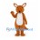 Kangaroo Mascot Costume in Brown with White Belly