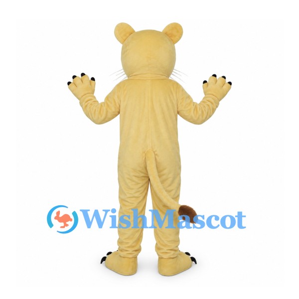 Lioness Mascot Costume in Tan with Black Paw Pads