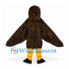 Eagle Mascot Costume in Dark Brown with Yellow Beak