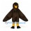 Eagle Mascot Costume in Dark Brown with Yellow Beak
