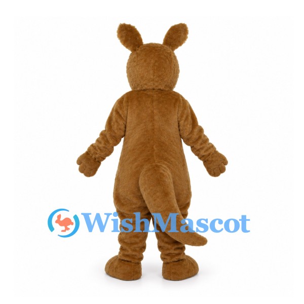 Kangaroo Mascot Costume in Brown with Pink Belly