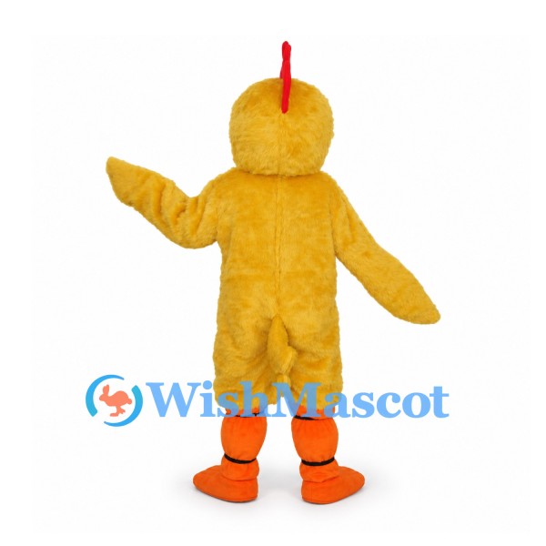 Chicken Mascot Costume in Yellow with Orange Feet