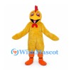 Chicken Mascot Costume in Yellow with Orange Feet