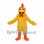Chicken Mascot Costume in Yellow with Orange Feet