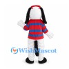Dog Mascot Costume with Red Striped Shirt and Sunglasses
