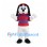 Dog Mascot Costume with Red Striped Shirt and Sunglasses