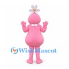 Flower Character Mascot Costume in Pink with Daisy Headpiece