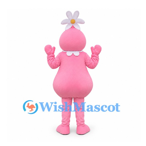 Flower Character Mascot Costume in Pink with Daisy Headpiece