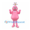 Flower Character Mascot Costume in Pink with Daisy Headpiece