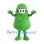 Monster Mascot Costume in Green with Large Toothy Mouth