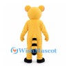 Raccoon Mascot Costume in Yellow with Striped Tail