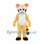 Raccoon Mascot Costume in Yellow with Striped Tail