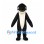 Whale Mascot Costume in Black with Cream Belly