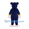 Monkey Mascot Costume in Navy Blue with Yellow Cuffs