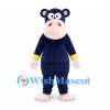Monkey Mascot Costume in Navy Blue with Yellow Cuffs