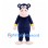 Monkey Mascot Costume in Navy Blue with Yellow Cuffs