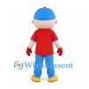 Boy Mascot Costume with Red Shirt and Blue Cap