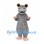 Mouse Mascot Costume in Gray with Long Pink Tail