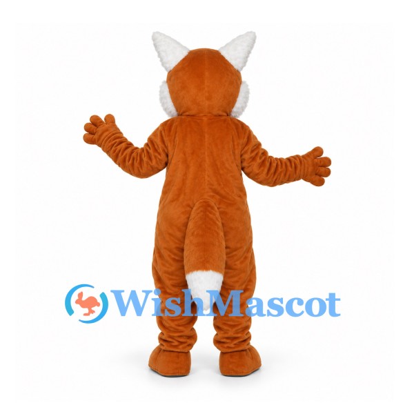 Fox Mascot Costume in Orange with White Belly