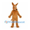 Kangaroo Mascot Costume in Brown with Long Ears