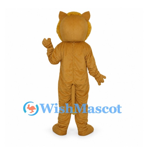 Lioness Mascot Costume in Tan with Open Mouth