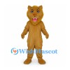 Lioness Mascot Costume in Tan with Open Mouth