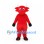 Bull Mascot Costume in Red with White Horns
