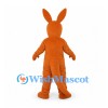 Kangaroo Mascot Costume in Orange with Long Tail