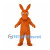 Kangaroo Mascot Costume in Orange with Long Tail