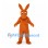 Kangaroo Mascot Costume in Orange with Long Tail