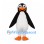 Penguin Mascot Costume in Black and White with Orange Feet