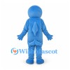 Shark Mascot Costume in Blue with White Belly