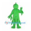 Lizard Mascot Costume in Green with Pink Belly and Side Fins