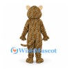 Leopard Mascot Costume with Brown Spotted Body and Long Tail