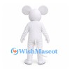 Mouse Mascot Costume in White with Large Ears