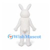 Rabbit Mascot Costume in White with Pink Inner Ears