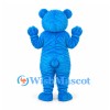 Bear Mascot Costume in Bright Blue with Rounded Ears