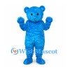 Bear Mascot Costume in Bright Blue with Rounded Ears